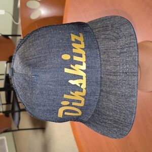 Vtg Dikskinz Printed Letters Trucker Mesh Snapback Hat Cap